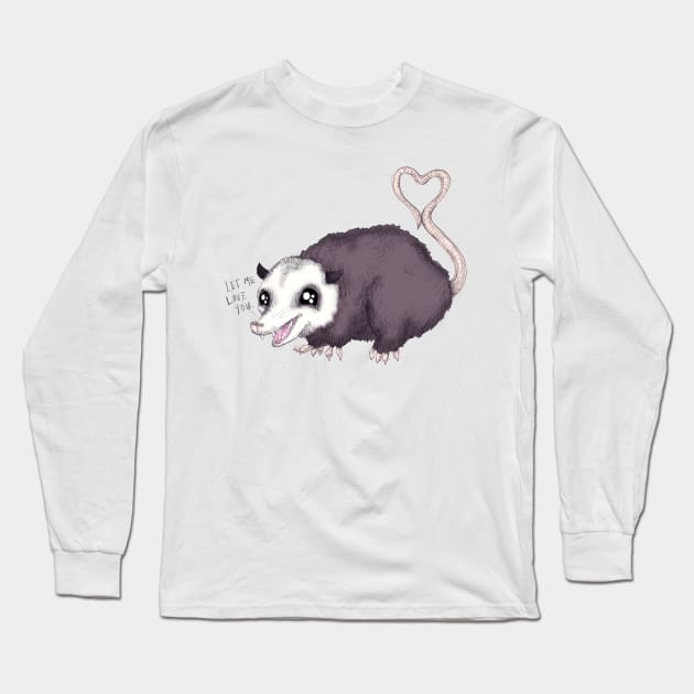 Love Opossum Long Sleeve T-Shirt by LVBart